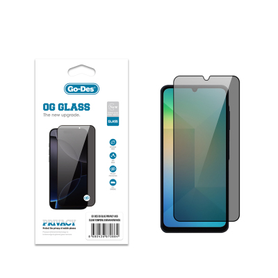 Galaxy A06 Go Des OG Glass Privacy Antistatik Temperli Cam Ekran Koruyucu - Go Des
