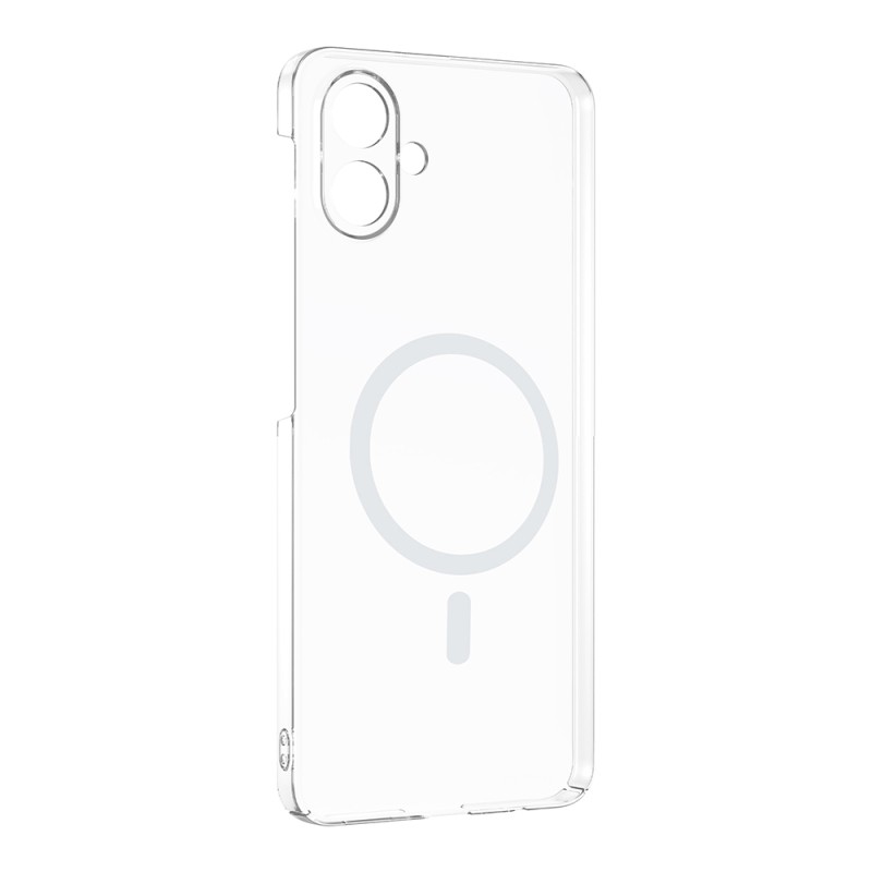 Galaxy A07 Camera Protected M-Safe Charging Transparent Zore London Hard PC Case - 3