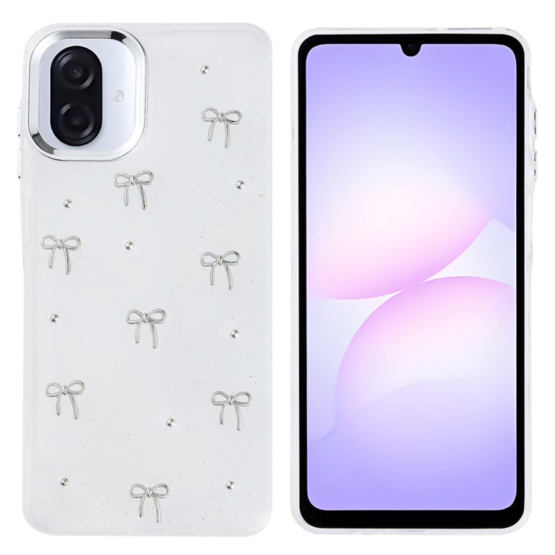 Galaxy A07 Case Airbag Design Glittery Transparent Zore Kutup Cover - 3