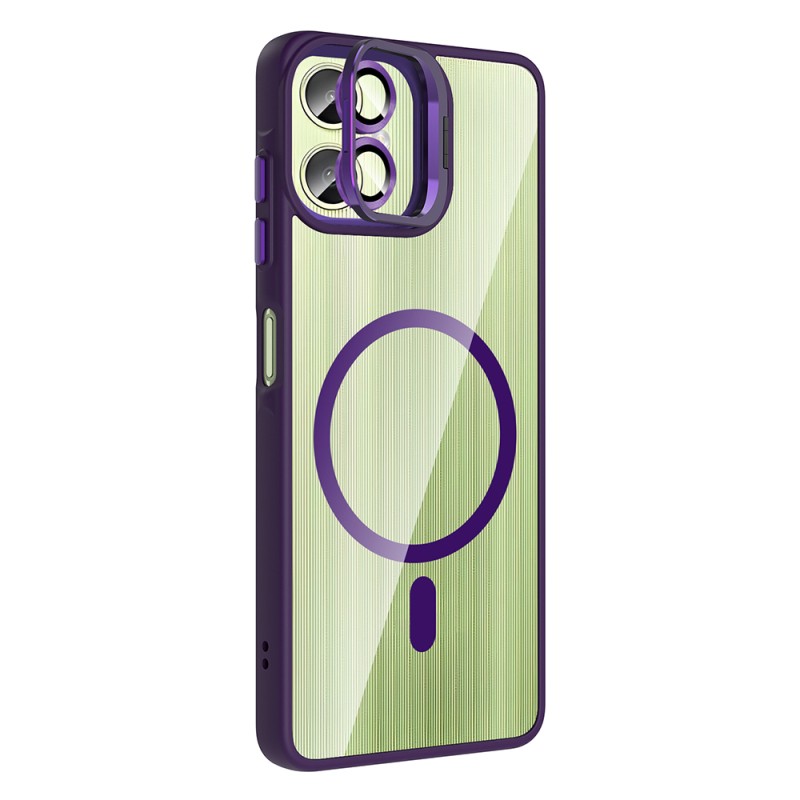 Galaxy A07 Case with Stand and Free Camera Lens - Zore Etro Cover - 7