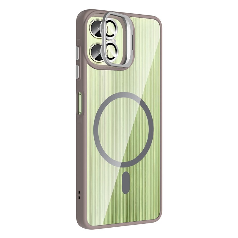 Galaxy A07 Case with Stand and Free Camera Lens - Zore Etro Cover - 9