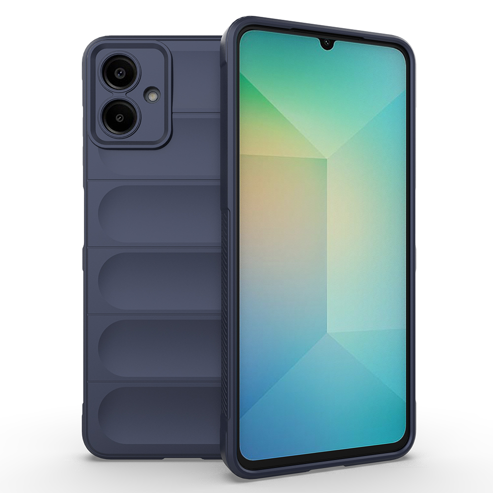 Galaxy A07 Kılıf Esnek TPU Oyuklu Arka Yüzey Tasarımlı Zore Etnik Silikon Kapak - Lacivert