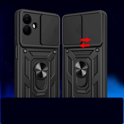Galaxy A07 Kılıf Magnetik Standlı Kamera Korumalı Zore Sürgülü Vega Kapak - 9