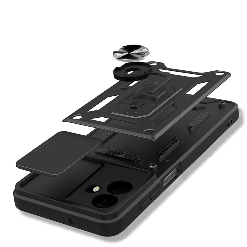 Galaxy A07 Kılıf Magnetik Standlı Kamera Korumalı Zore Sürgülü Vega Kapak - 4