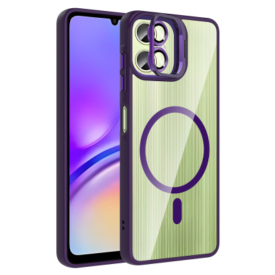 Galaxy A07 Kılıf Standlı ve Kamera Lens Hediyeli Zore Etro Kapak - Zore