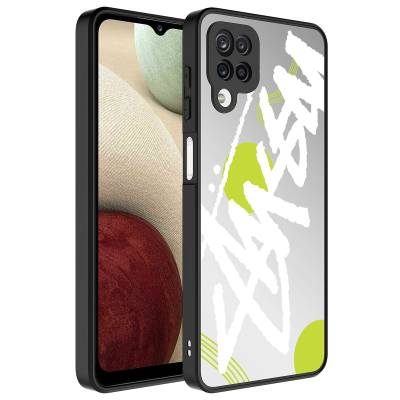 Galaxy A12 Case Mirror Patterned Camera Protected Glossy Zore Mirror Cover - Zore