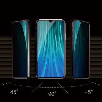 Galaxy A12 Zore New 5D Privacy Temperli Ekran Koruyucu