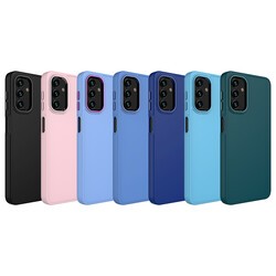 Galaxy A13 4G Case Metal Frame and Button Design Silicone Zore Luna Cover - 2