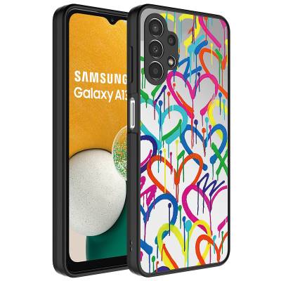 Galaxy A13 4G Case Mirror Patterned Camera Protected Glossy Zore Mirror Cover - Zore