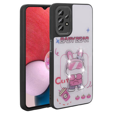 Galaxy A13 4G Case Shining Embossed Zore Amas Silicone Cover with Iconic Figure - Zore