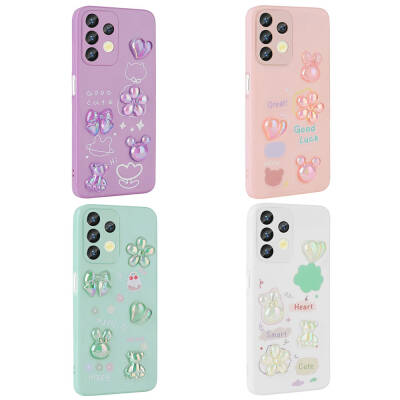 Galaxy A13 4G Kılıf Kabartma Figürlü Parlak Zore Toys Silikon Kapak - 2
