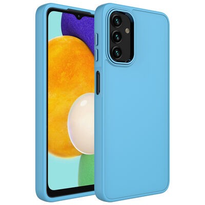 Galaxy A13 4G Kılıf Metal Çerçeve ve Buton Tasarımlı Silikon Zore Luna Kapak - 7