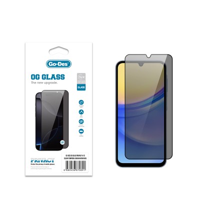 Galaxy A15 Go Des OG Glass Privacy Antistatic Tempered Glass Screen Protector - 2