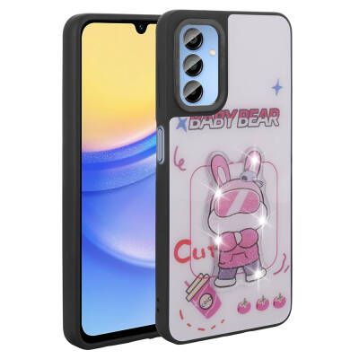 Galaxy A15 Kılıf Parlayan Kabartmalı İkonik Figürlü Zore Amas Silikon Kapak - Zore