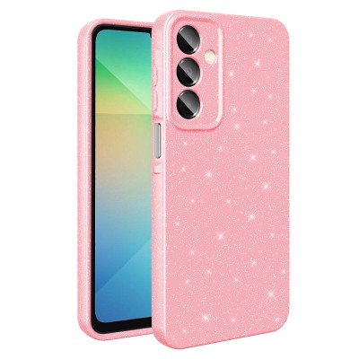 Galaxy A16 Case Camera Protection Glitter Luxury Zore Koton Cover Açık Pembe