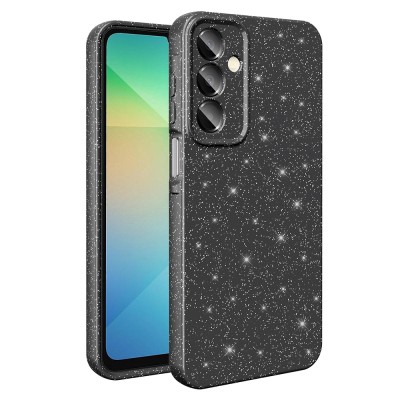 Galaxy A16 Case Camera Protection Glitter Luxury Zore Koton Cover Black