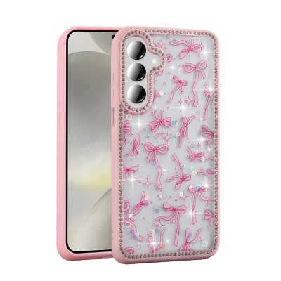 Galaxy A16 Kılıf Taşlı ve Simli Tasarım Zore Azra Kapak - Zore