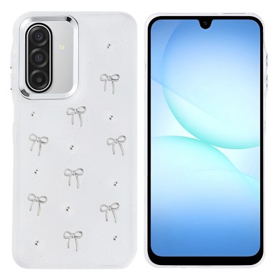 Galaxy A17 Case Airbag Design Glittery Transparent Zore Kutup Cover - 1