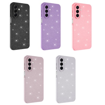 Galaxy A17 Case with Camera Protection, Glittery Luxury Zore Cotton Cover - 17