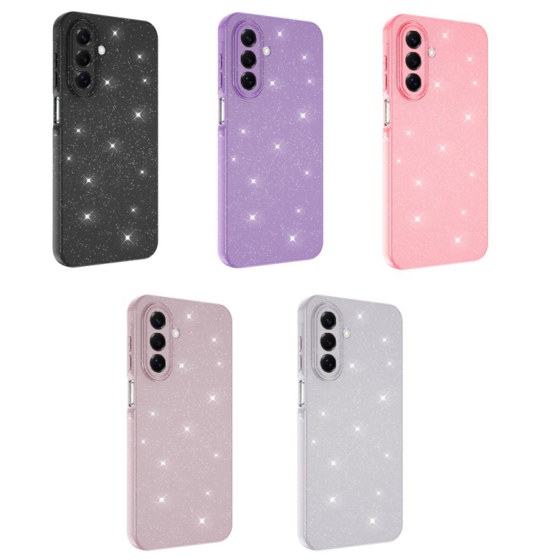 Galaxy A17 Case with Camera Protection, Glittery Luxury Zore Cotton Cover - 17