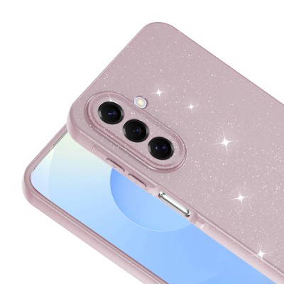 Galaxy A17 Case with Camera Protection, Glittery Luxury Zore Cotton Cover - 15