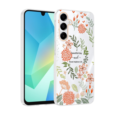 Galaxy A17 Case with Camera Protector, Patterned Zore Clip Cover - Zore