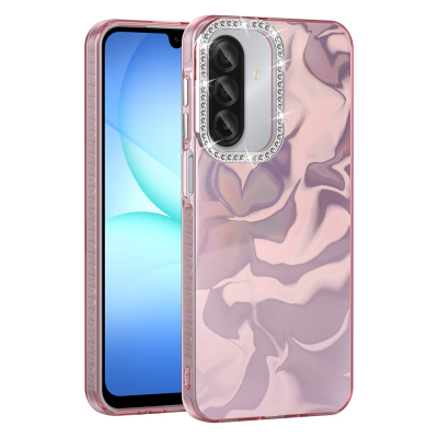 Galaxy A17 Kılıf Airbagli Parlak Taş Detay Tasarımlı Zore Esila Kapak - Zore