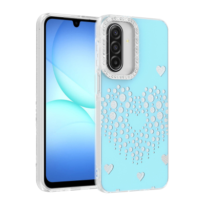 Galaxy A17 Kılıf Damla Taşlı Zore Rivas Sert PC Kapak - Zore