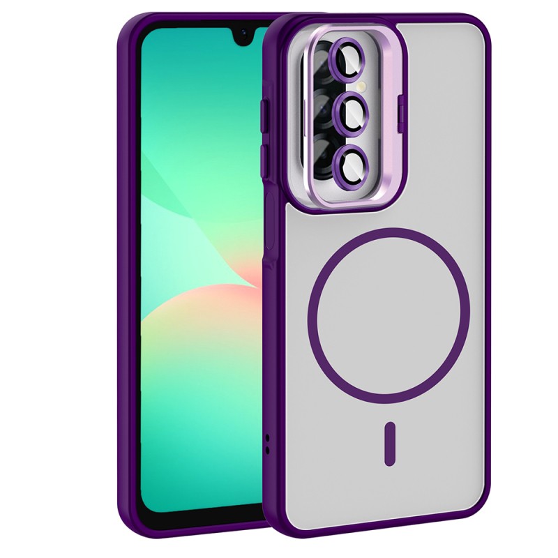 Galaxy A17 Kılıf Standlı ve Kamera Lens Hediyeli Zore Etro Kapak - 4