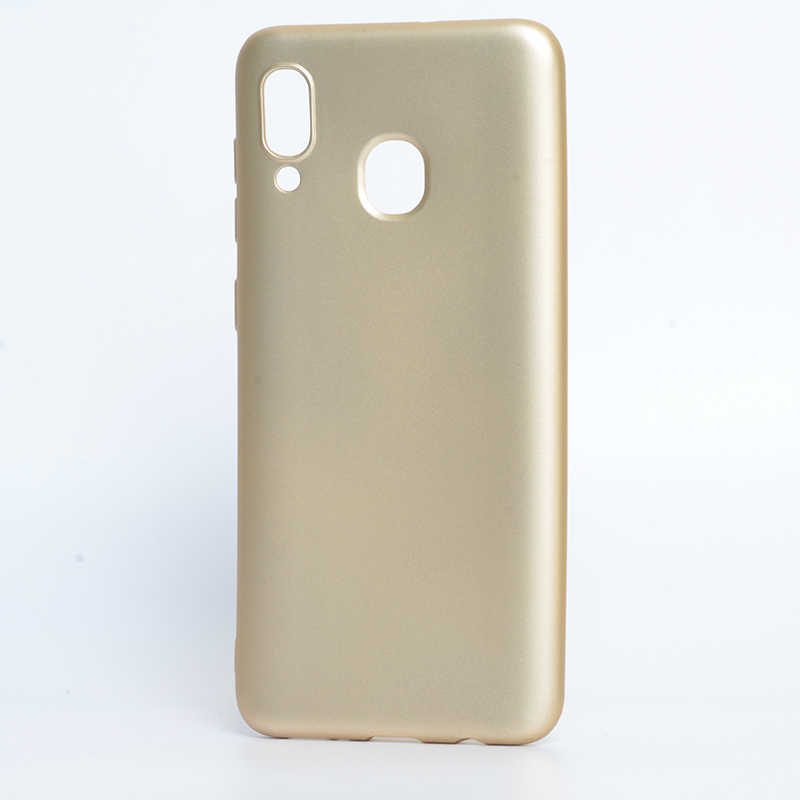 Galaxy A20 Kılıf Zore Premier Silikon Kapak - Gold