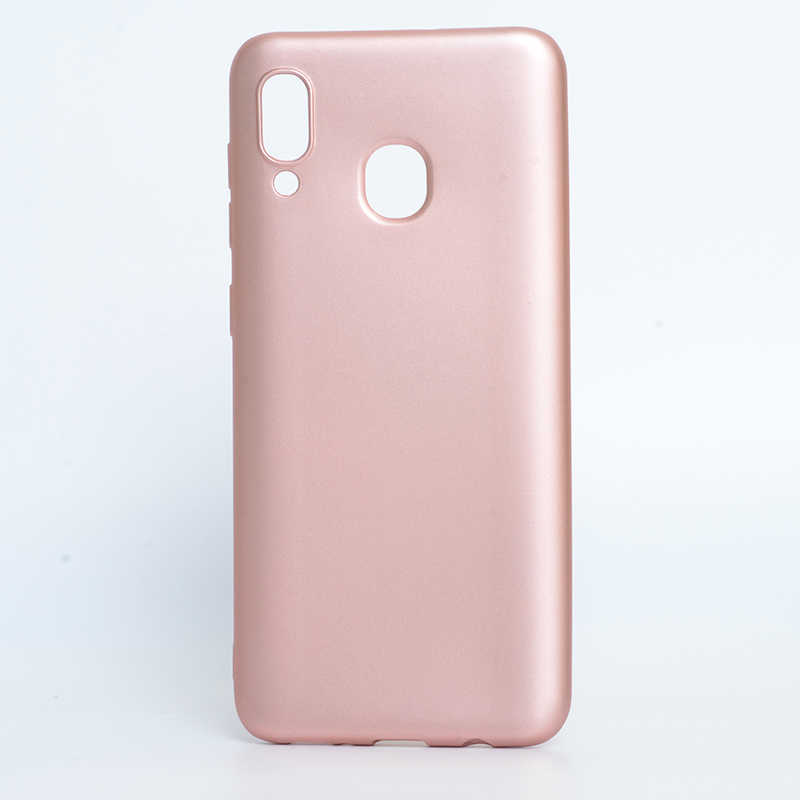Galaxy A20 Kılıf Zore Premier Silikon Kapak - Rose Gold