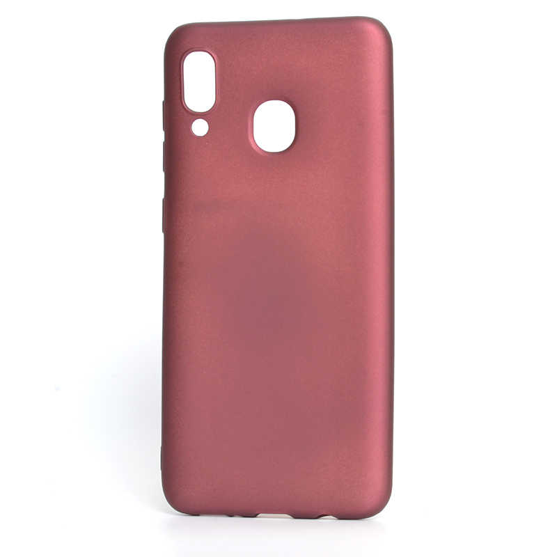Galaxy A20 Kılıf Zore Premier Silikon Kapak - Mürdüm