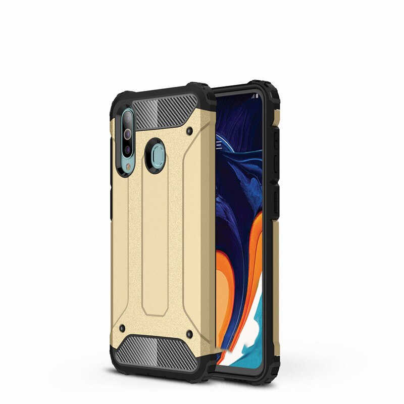 Galaxy A20S Kılıf Zore Crash Silikon Kapak - Gold
