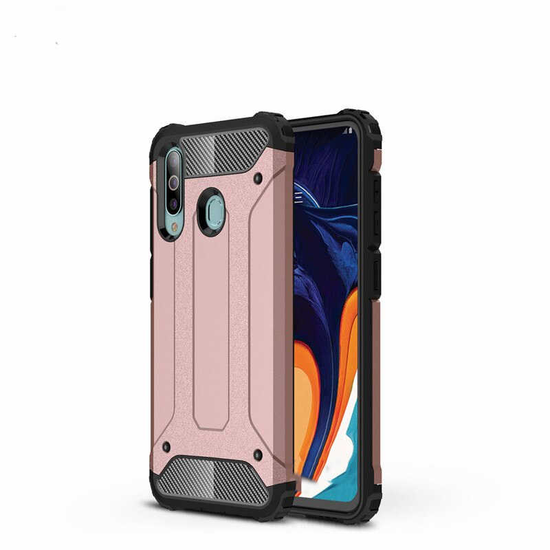 Galaxy A20S Kılıf Zore Crash Silikon Kapak - Rose Gold
