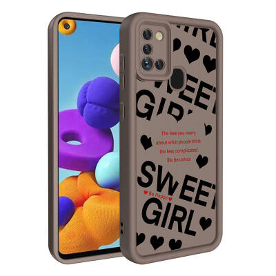 Galaxy A21S Case Camera Protected Printed Back Surface Zore Klas Cover - Zore