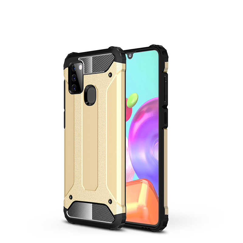 Galaxy A21S Kılıf Zore Crash Silikon Kapak - Gold