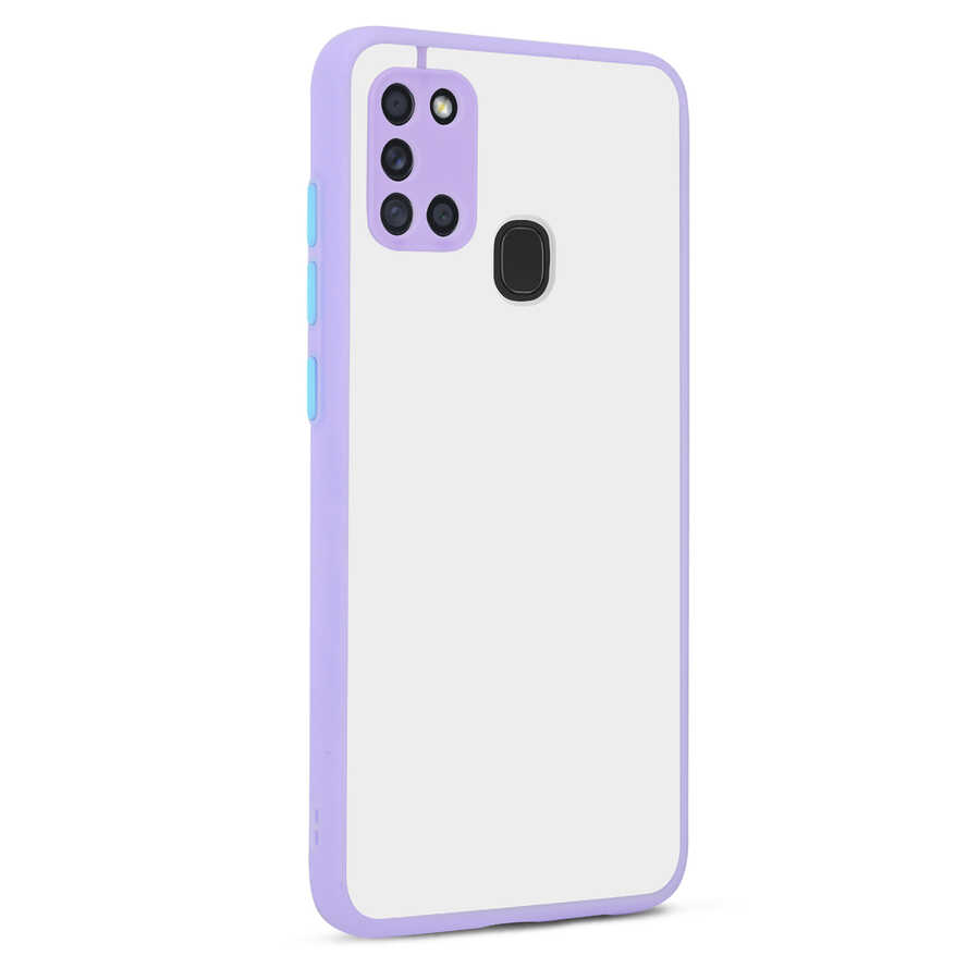Galaxy A21S Kılıf Zore Hux Kapak - Lila