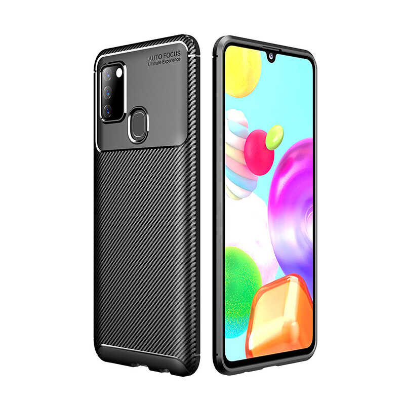 Galaxy A21S Kılıf Zore Negro Silikon Kapak - Siyah