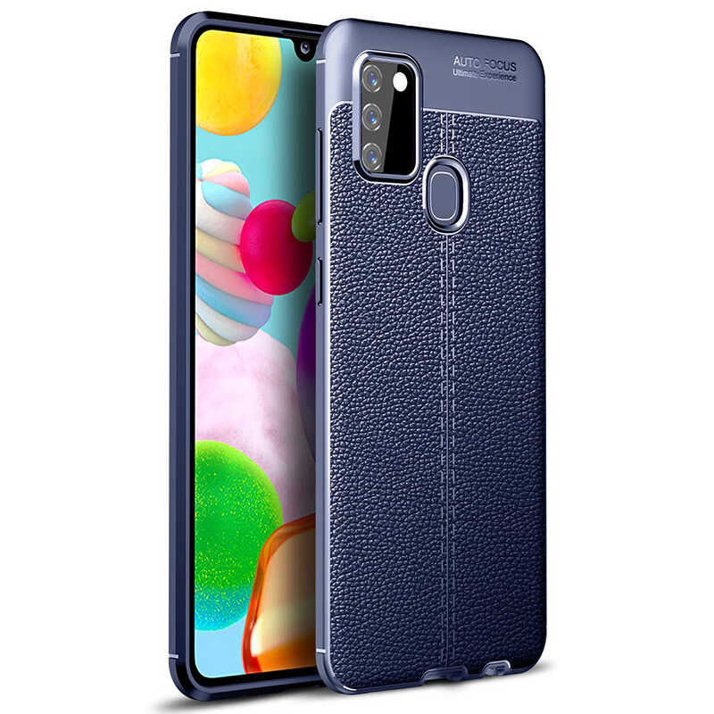 Galaxy A21S Kılıf Zore Niss Silikon Kapak - Lacivert