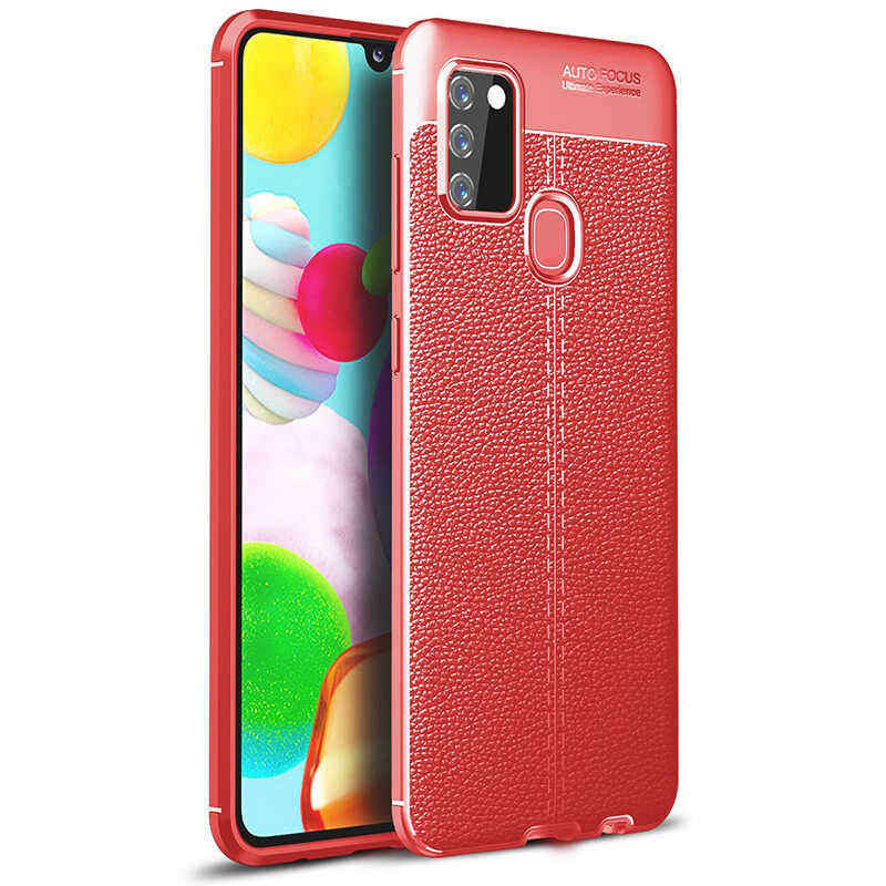 Galaxy A21S Kılıf Zore Niss Silikon Kapak - Kırmızı