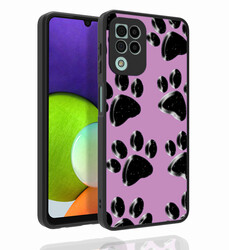 Galaxy A22 4G Case Patterned Camera Protected Glossy Zore Nora Cover - Zore