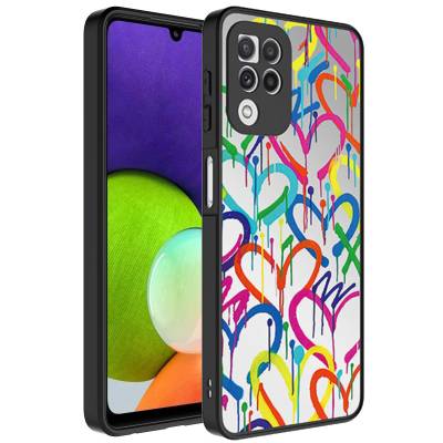 Galaxy A22 4G Kılıf Aynalı Desenli Kamera Korumalı Parlak Zore Mirror Kapak - 4