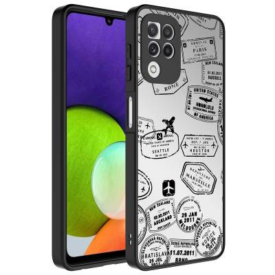 Galaxy A22 4G Kılıf Aynalı Desenli Kamera Korumalı Parlak Zore Mirror Kapak - 7