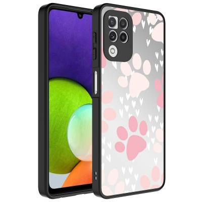 Galaxy A22 4G Kılıf Aynalı Desenli Kamera Korumalı Parlak Zore Mirror Kapak - 8