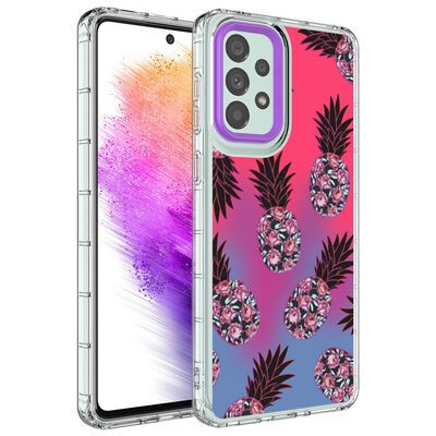 Galaxy A23 Case Camera Protected Colorful Patterned Hard Silicone Zore Korn Cover - 7