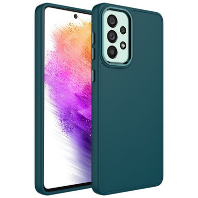 Galaxy A23 Case Metal Frame and Button Design Silicone Zore Luna Cover - 9