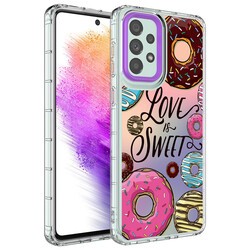 Galaxy A23 Kılıf Kamera Korumalı Renkli Desenli Sert Silikon Zore Korn Kapak - 12