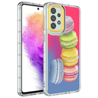 Galaxy A23 Kılıf Kamera Korumalı Renkli Desenli Sert Silikon Zore Korn Kapak - 13