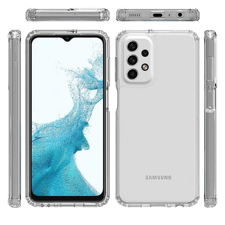 Galaxy A23 Kılıf Zore 2mm Anti Shock Silikon - Renksiz