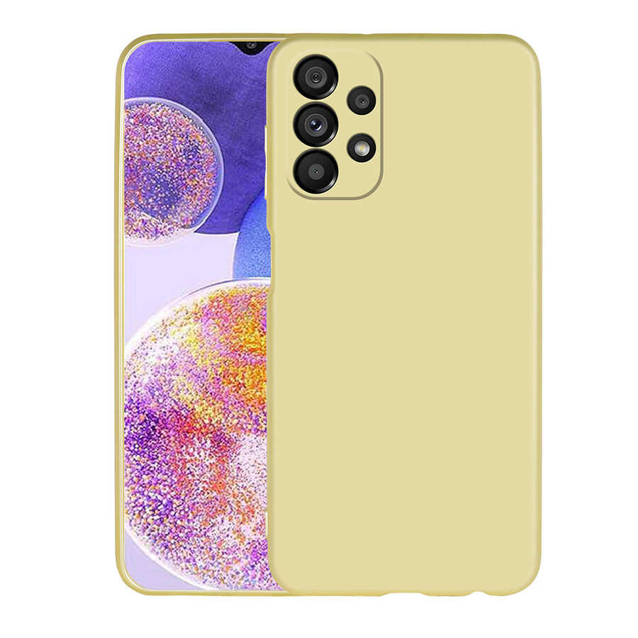 Galaxy A23 Kılıf Zore Premier Silikon Kapak - Gold